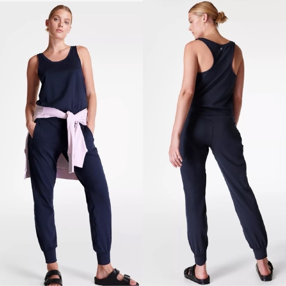 Sweaty Betty Navy Blue Gary Jumpsuit, size S